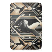 Decoratieve zwarte kat Abstracte badmat (Voorkant Verticaal)