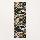 Decoratieve zwarte kat Abstracte yogamat (Voorkant)