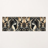 Decoratieve zwarte kat Abstracte yogamat (Voorkant (horizontaal))