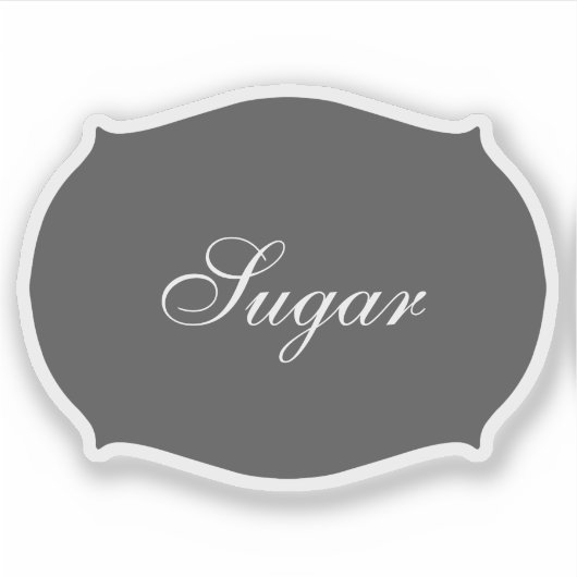  decoratieve zwarte keuken met wit schrift sticker (Voorkant)