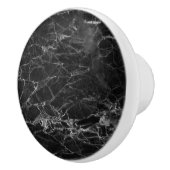 Decoratieve zwarte marmeren textuur keramische knop (Rechts)