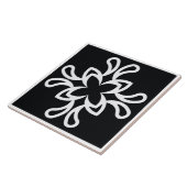 decoratieve zwarte tegel tegeltje (Zijkant)
