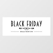 Decoratieve zwarte vrijdagverkoop raamsticker (Vel)