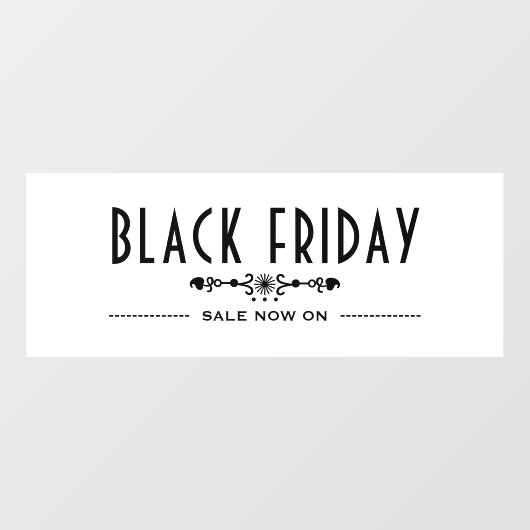 Decoratieve zwarte vrijdagverkoop raamsticker (Vel)