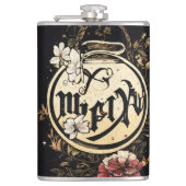 #decoratieveflesVinylOmgedeeldeFles Heupfles (Voorkant)