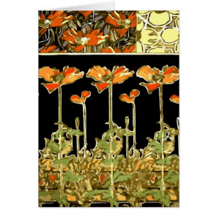 Decoratifs (Oranje bloemen) van Alphonse Mucha