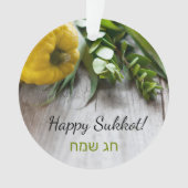 Decoration for the Sukkah Happy Sukkot Ornament (voorkant)