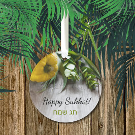 Decoration for the Sukkah Happy Sukkot Ornament