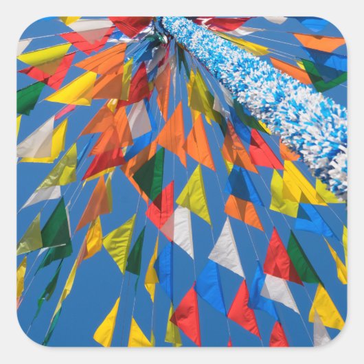 Decoration Triangle Vierkante Sticker (Voorkant)