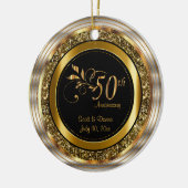 Decorative 50th Golden Anniversary Keramisch Ornament (Links)