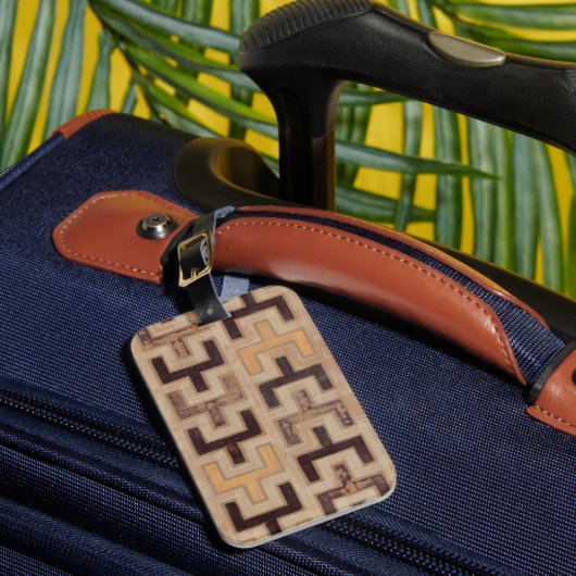 Decorative African Mudcloth Pattern Bagagelabel (Voorkant Insitu 1)