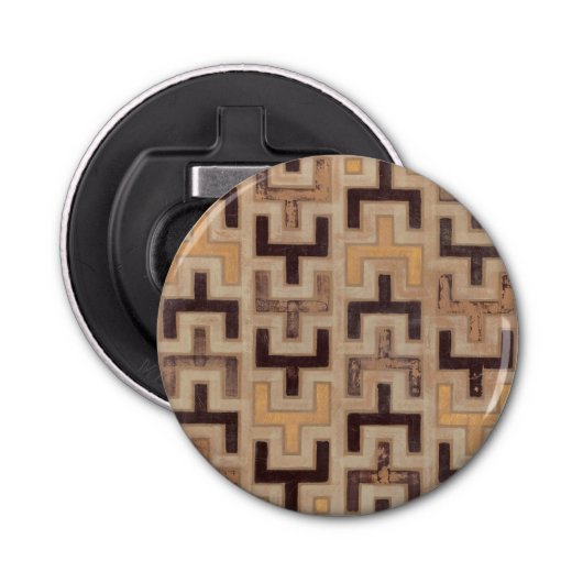 Decorative African Mudcloth Pattern Button Flesopener (Voorkant)