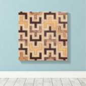 Decorative African Mudcloth Pattern Canvas Afdruk (Insitu (Houten vloer))