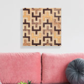 Decorative African Mudcloth Pattern Canvas Afdruk (Insitu (Woonkamer))