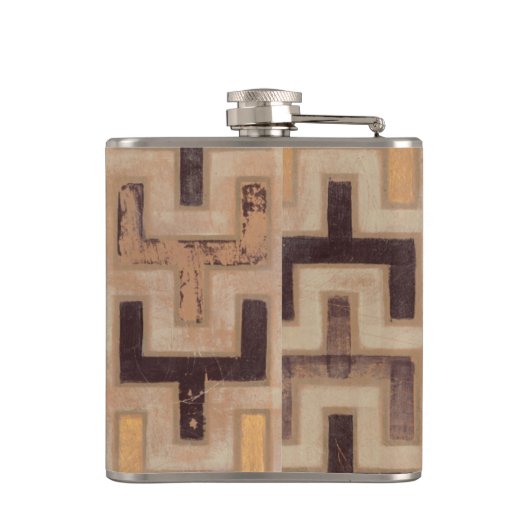 Decorative African Mudcloth Pattern Heupfles (Achterkant)