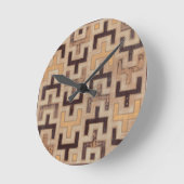 Decorative African Mudcloth Pattern Ronde Klok (Hoek)