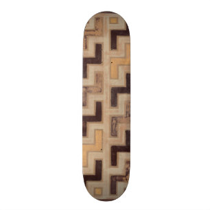 Decorative African Mudcloth Pattern Skateboard