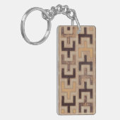 Decorative African Mudcloth Pattern Sleutelhanger (Voorkant Links)