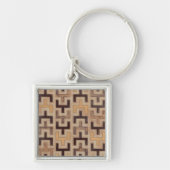 Decorative African Mudcloth Pattern Sleutelhanger (Voorkant)