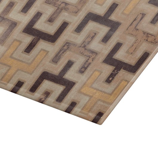 Decorative African Mudcloth Pattern Snijplank (Hoek)