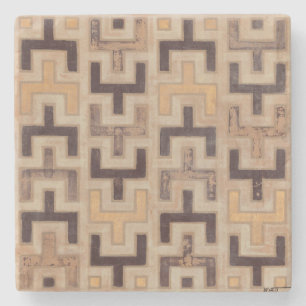 Decorative African Mudcloth Pattern Stenen Onderzetter