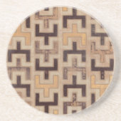 Decorative African Mudcloth Pattern Zandsteen Onderzetter (Voorkant)