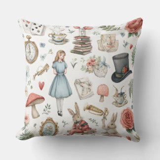 Decorative Alice in Wonderland Throw Pillow Kussen