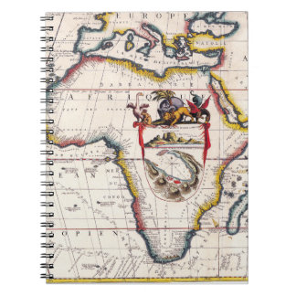 Decorative Antique Africa Map Notebook Notitieboek