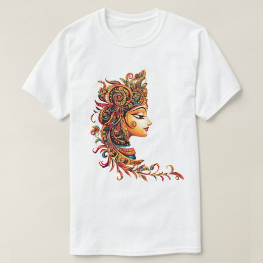 Decorative Artistic Face T-shirt (Design voorkant)