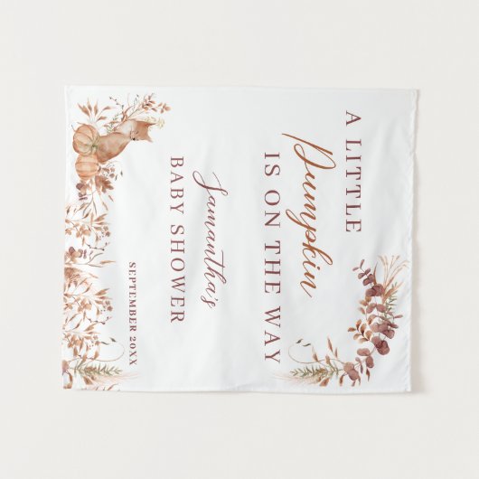 Decorative Autumn Terracotta Fox Pumpkin Wandkleed (Voorkant (horizontaal))