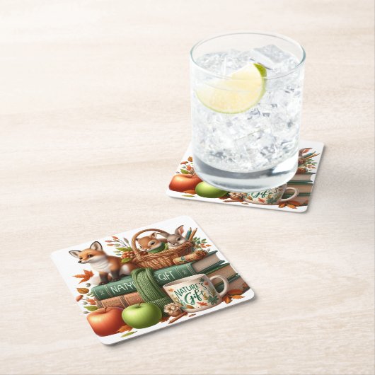 Decorative Autumn Theme Kartonnen Onderzetters (Insitu)