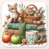 Decorative Autumn Theme Kartonnen Onderzetters (Voorkant)