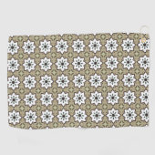 Decorative beige background patterned golfhanddoek (Horizontaal)