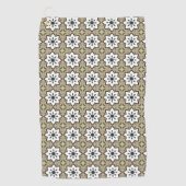 Decorative beige background patterned golfhanddoek (Voorkant)