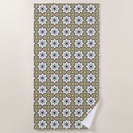 Decorative beige background patterned strandlaken