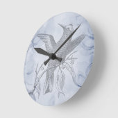 Decorative Bird Art Penmanship Ronde Klok (Hoek)