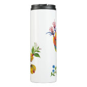 Decorative Bird with Flowers & Berries Thermosbeker (Achterkant)