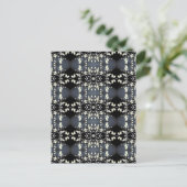 Decorative black and white pattern briefkaart (Staand voorkant)