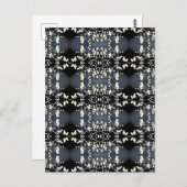 Decorative black and white pattern briefkaart (Voorkant / Achterkant)