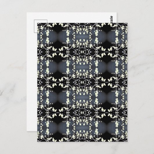 Decorative black and white pattern briefkaart (Voorkant / Achterkant)