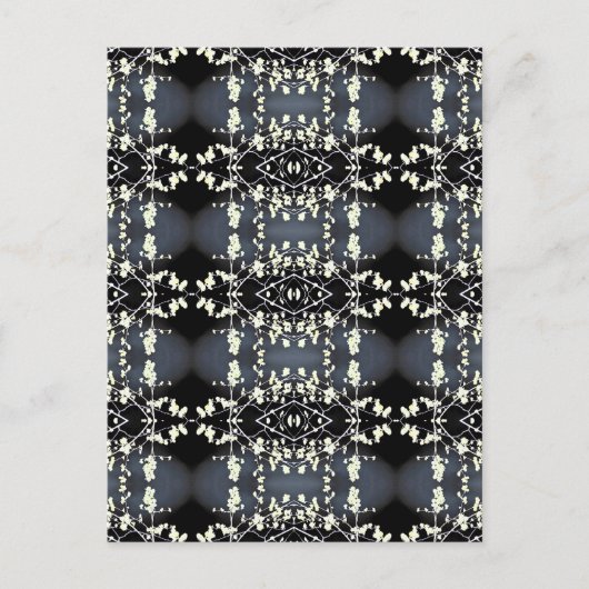 Decorative black and white pattern briefkaart (Voorkant)