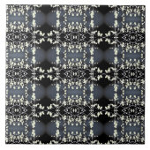 Decorative black and white pattern tegeltje (Voorkant)