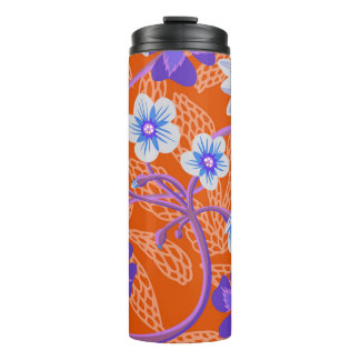 Decorative blooming wildflowers. Summer floral bac Thermosbeker