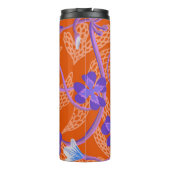 Decorative blooming wildflowers. Summer floral bac Thermosbeker (Achterkant)