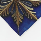 Decorative Blue Gold Fleece Blanket (Hoek)