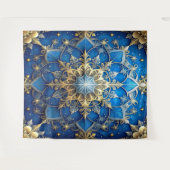 Decorative Blue Gold Holiday Backdrop Wandkleed (Voorkant (horizontaal))