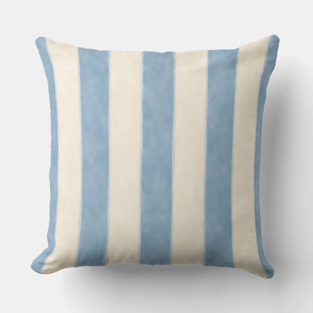 Decorative Blue Stripes Throw Pillow Kussen (Voorkant)