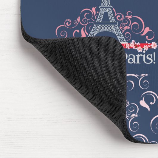 Decorative Bonjour Paris Personalized Name Muismat (Hoek)