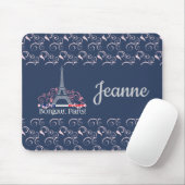 Decorative Bonjour Paris Personalized Name Muismat (Met muis)