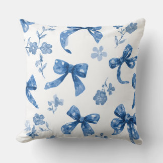 Decorative Bow and Flowers Throw Pillow Kussen